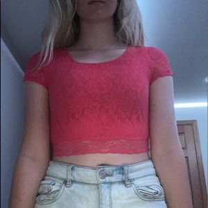 Pink crop top
